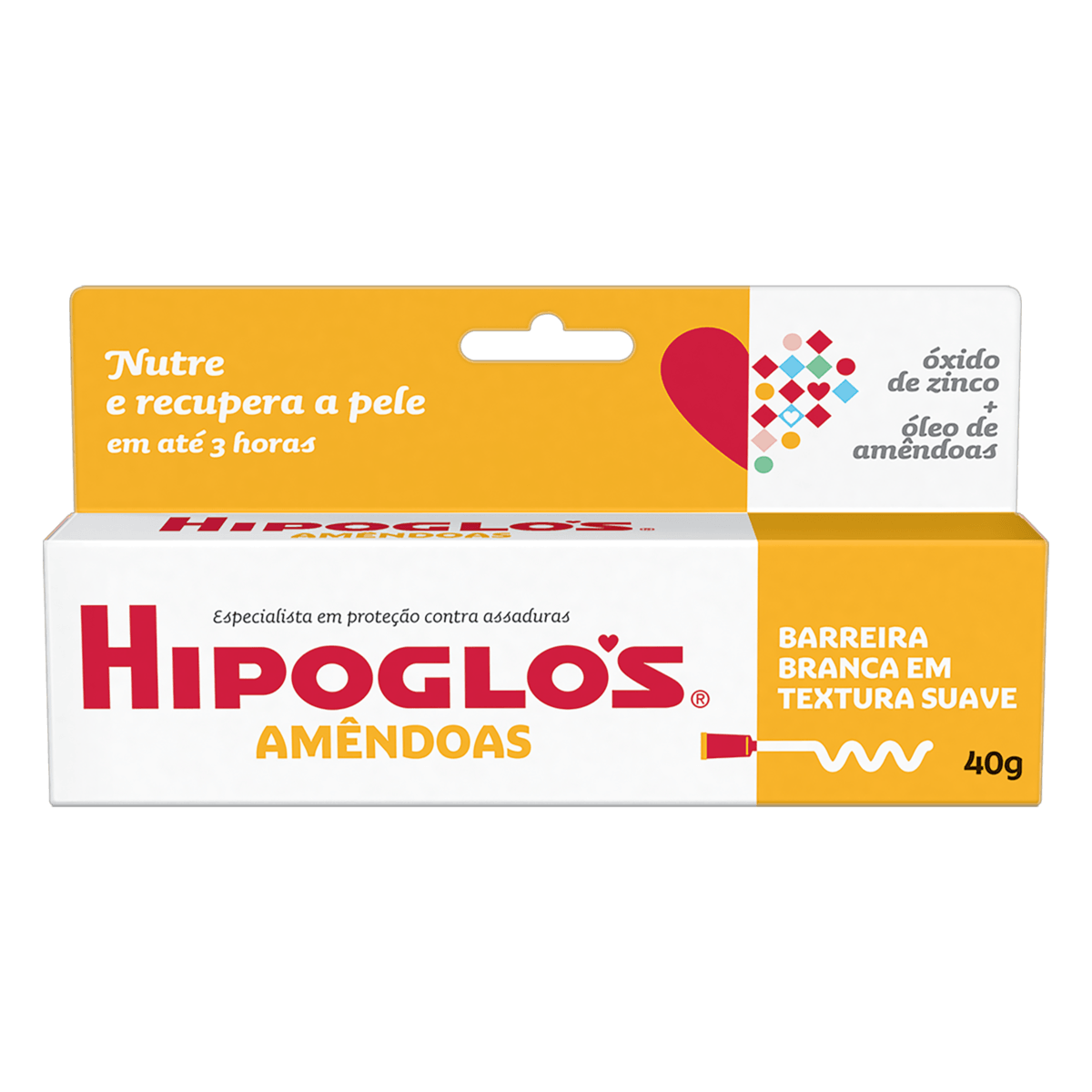 Creme Assadura Hipoglós Amêndoas Hipoalergênico 40g