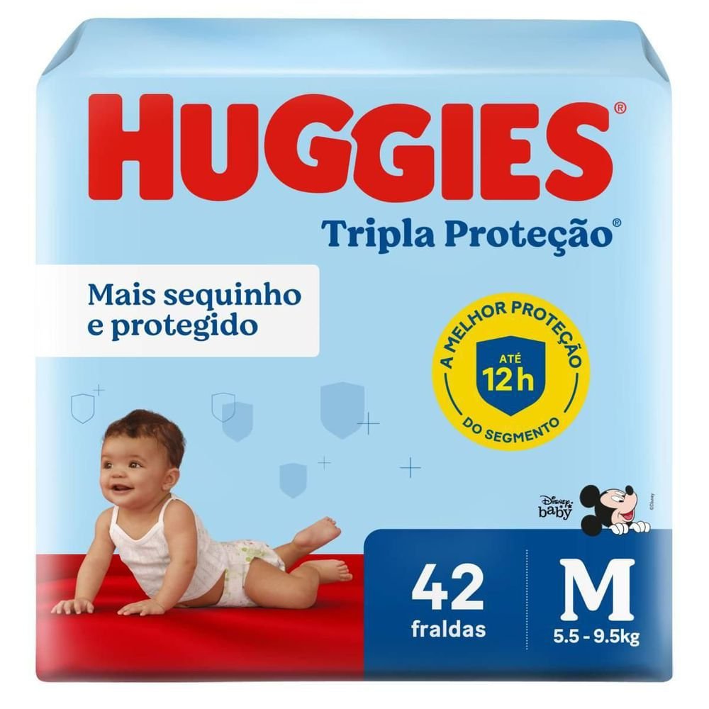 Fralda Huggies Hipoalergênica M 42un