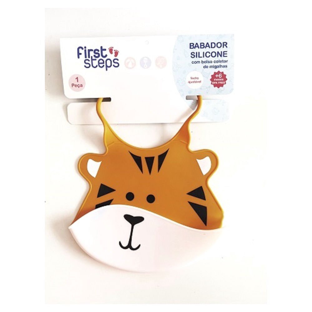Babador Silicone First Steps Tigre BPA Free